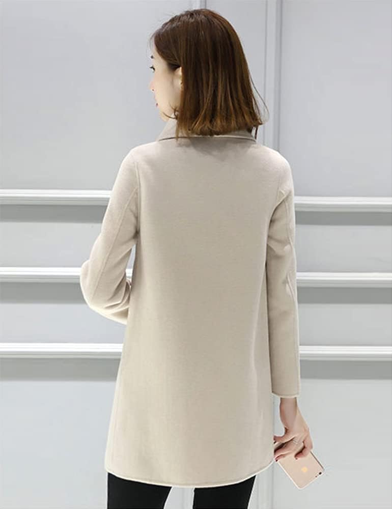 Ylingjun Womens Double Breasted Wool Jackets Casual Classic Fit Pea Coat Outwear