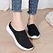 Orthopedic Shoes for Women Men Breathable Knit Mesh Slip On Mules Half Slippers with Arch Support Lightweight Soft Sole Closed Toe Flat Slippers Casual Comfortable Fashion Walking Shoes Black
