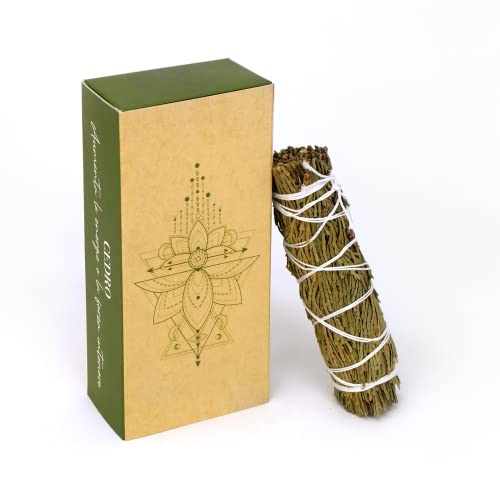 Smudge Cedro – Incienso 100% Natural para Quemar – Ideal para purificar, rituales y Ceremonias – 12 x 3 cm