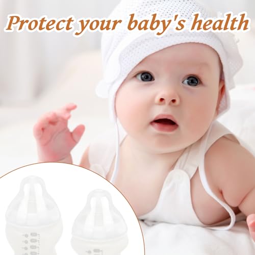 lasuroa 4 Stück Babyflaschenverschlüsse Ersatz für Tommee Tippee, Auslaufsichere Dichtung & BPA-freie Ersatzkappen Entwickelt für 5oz und 9oz Flaschen