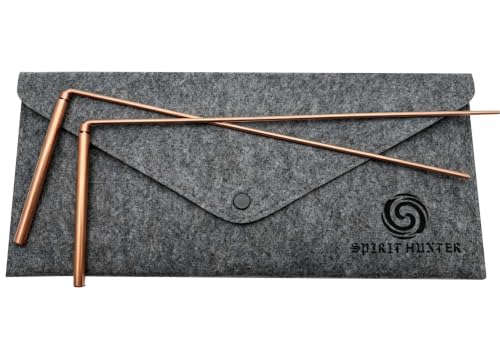 Spirit Hunter 99.9% Copper Dowsing Rod- 2PCS Divining Rods with Bag - Detect Gold, Water, Ghost Hunting etc.