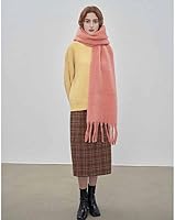 Vista 123 de Bufanda grande y gruesa de gran tamaño, esponjosas, de lana grande, gruesa, cálida para invierno