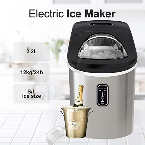 Fabricadora de Hielos de Acero Inoxidable 2.2L miniatura 4