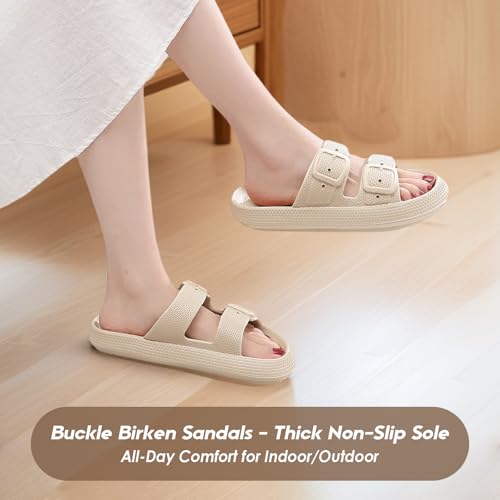 Dual-Buckle Sandals, Adjustable Slip-On Footwear for Casual and Outdoor Use, Comfortable and Stylish Sandals3