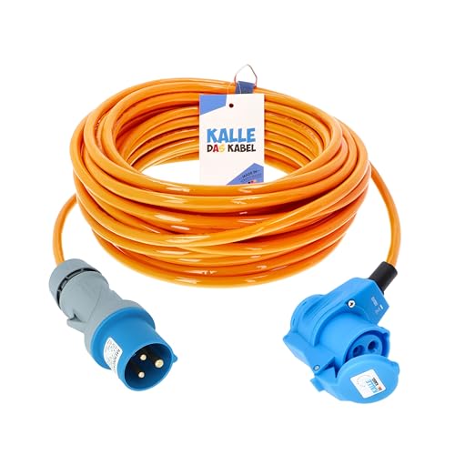 CEE Verlängerung Kalle Blue Signal 2,5mm² Winkel Industrie BAU Boot Womo Camping...