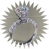 VNVFJKLO Anillos de Diamantes, Anillo de Cristal, Anillo Diamantes Boda for Mujer, Regalos(9)