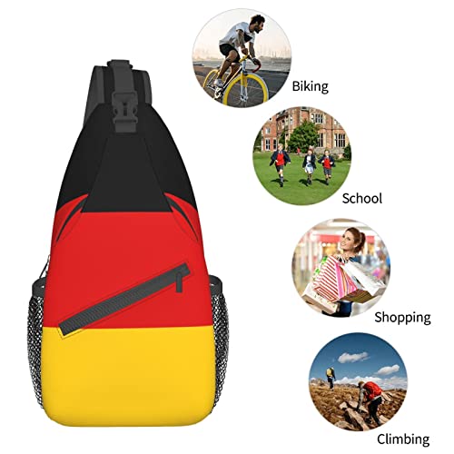 Mochila bandolera unisex negra estilo Alemania miniatura 7
