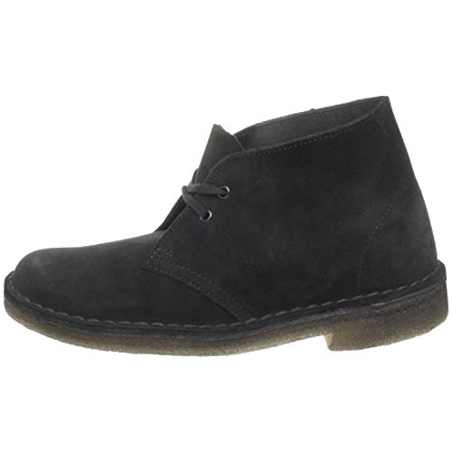 Image of Clarks womens Desert boots, Black Suede, 11 US