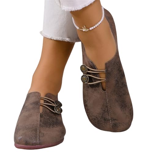 Sandals for Women 2025 Retro Loafers Dressy Comfortable Closed Toe Ballet Flats Summer Casual Breathable Boat Shoes Footwear3