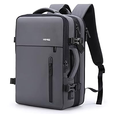 HOMIEE Zaino Estensibile Viaggio 40L Antifurto Porta PC Laptop 15.6 Pollici Zaini Impermeabile Zaino con USB Zainetto Lavoro per College Università Scuola Viaggi Medico Uomo Donna