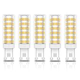Ligheet G9 LED Bulb 60W Equivalent, 7W Warm White 3000K, 600lumen, Pack of 5