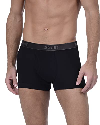 2(X)Ist Mens Essential Cotton Boxer Brief 3-Pack Underwear, Solid Black, Medium Us #TOP1