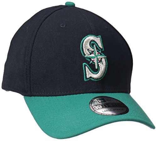 MLB Seattle Mariners Team Classic Alternative 39Thirty Stretch Fit Cap, Blue, Medium/Large