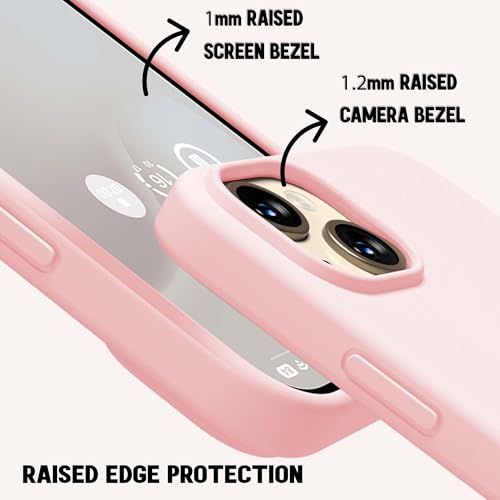Image of Kratos Active Grip Silicone Case Cover Compatible with iPhone 15 Plus - Enhanced Protection, Wireless Magnetic Charging Case with Raised Edge Camera & Screen Protection, Shock-Resistant Design Pink