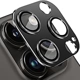 Hsefo for iPhone 13 Pro and iPhone 13 Pro Max Camera Lens Protector, Anti-Scratch Tempered Glass Camera Screen Protector Shockproof Full Protective Camera Cover Case Friendly Lens Cover-Black