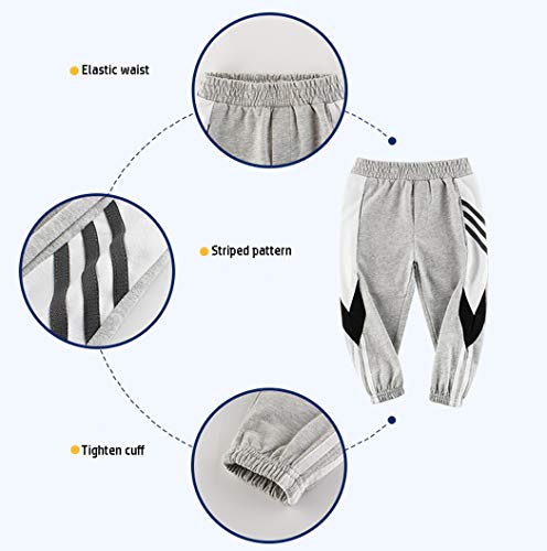 Boys Active Cotton Elastic Waist Jogger Pant Athletic Sport Sweatpants with Pockets2