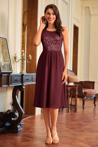 Grace Karin Formal Gowns For Women 2024 Mother Of The Bride Dresses Formal Wedding Party Dress Two Piece Dress Dark Red L thumb #4