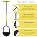 Lawn Edger 107cm,Lawn Edging Tool with Spring Steel Blade,Garden Rustproof Half Moon Wide Foot Platform for Grass,Saw-Tooth T-Grip Handled Tools Manual Edging Tool for Easy Lawn Edging