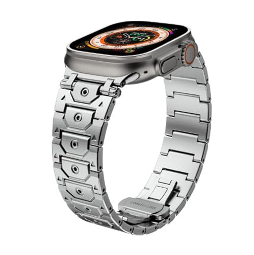 Bracelet montre KLVN acier inoxydable avec connecteur métallique pour Apple Watch 46mm
