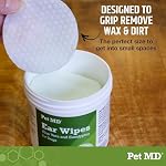 Pet MD Dog Ear Cleaning Wipes – Otic Cleanser for Dogs, Soothing Ear Care with Aloe Vera & Eucalyptus, Regular Wipes, 100 Count - Image 6
