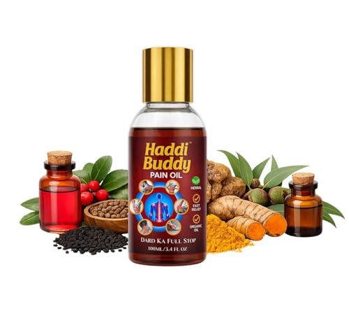 Image of Pain Oil 100ml | Herbal Fast Relief Oil for Body Pain, Joint Pain, Muscle Pain | Organic Ayurvedic Pain Relief Massage Oil (Pack of 1)