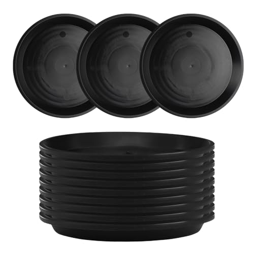Ceihwa 12pcs Platillos para Plantas 15 cm Platos para Macetas Platillos para Tiestos Flower Pot Saucer Bandeja de Plastico para Macetas Plato Jardinera Redondo Bandeja de Goteo Plantas para Interiores