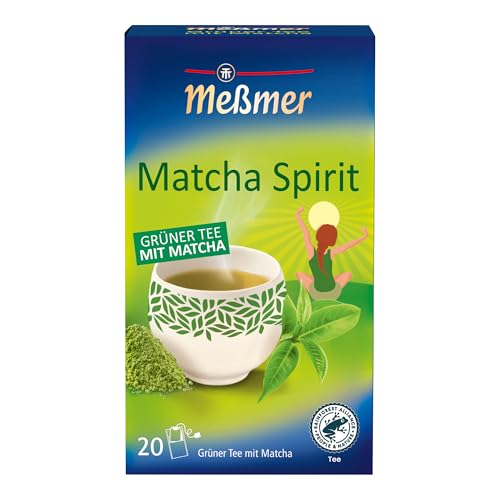 Meßmer MATCHA SPIRIT | Grüner Tee mit Matcha | 20 Teebeutel | Vegan | Glutenfrei | Laktosefrei Meßmer MATCHA SPIRIT | Grüner Tee mit Matcha | 20 Teebeutel | Vegan | Glutenfrei | Laktosefrei