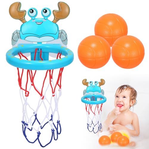 Aro de Baloncesto de la bañera, Mini Canasta Baloncesto, Juguetes Baño para Niños, Canasta de Baloncesto para baño para Niños, Mini Baloncesto, Aro de Baloncesto portát, para niños de 1-8 años