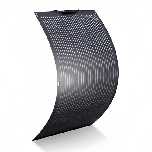 ALLPOWERS SF100 Panel Solar Flexible de 100 W, Célula Solar Monocristalina ETFE, Resistente al Agua IP68, Ideal para Vehículos Recreativos, Tejados, Camping, Barcos y Superficies Irregulares.