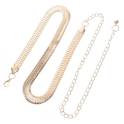 TOVINANNA 2 Cinturones de Metal Dorados Ajustables para Mujer, Elegantes y Versátiles, Ideales para Camisas de Gasa y Suéteres de Punto