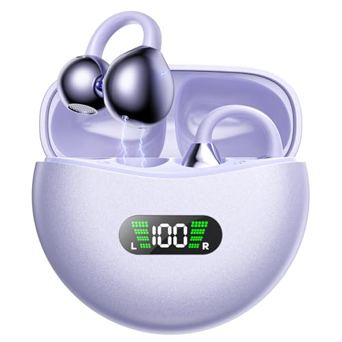 EXECCZO Ear Clip Earbuds Mini Open Ear Headphones Bone...