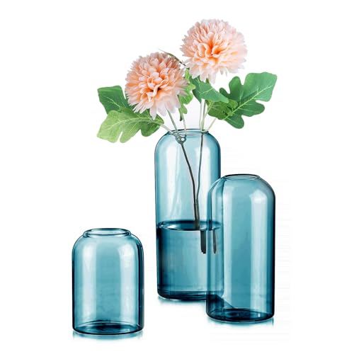 Jarrones Decorativos Cristal Azul Marca Inweder