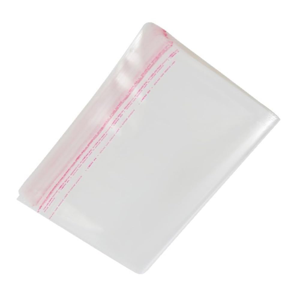 200 bolsas de celofán transparente autoadhesivas, 21 x 30 cm, bolsas de papel de contacto transparente sellables para galletas, tarjetas, sobres, fotos, joyas