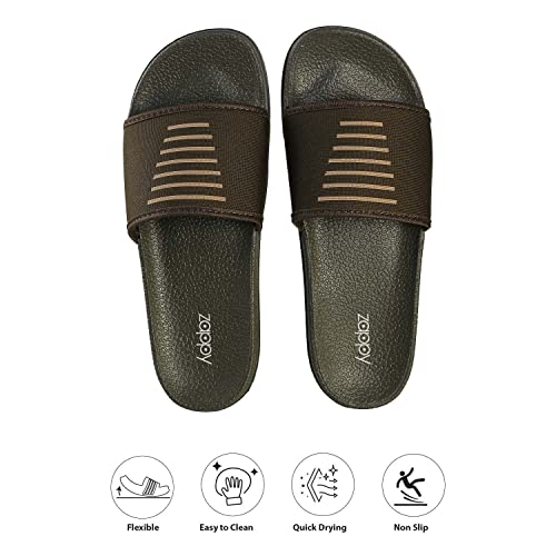 Image of ZAPPY Men's and Boy's Comfortable Flexible Super Soft Strap Slides Flip-Flop Slippers