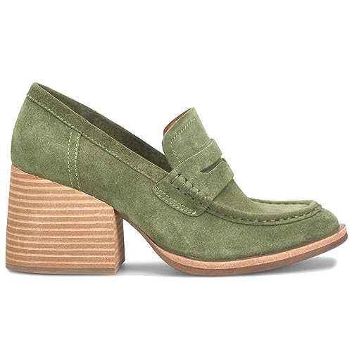 Image of MOOMMO Women Chunky Platform Loafers Pumps Round Closed Toe Slip On Penny Loafers Suede Block High Heels Oxford Shoes Formal Classic Thick Heel Dress Loafer Office Ladies Vintage Comfort 4-11 M US