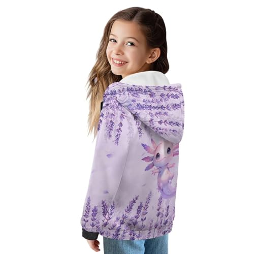 Long Sleeve Hoodies Girls Size 6-16Y Zip Up Sweatshirts Winter Fleece Hoodies2