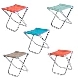 BESPORTBLE Taburete Plegable de Pesca Ligero y Portátil Silla Compacta para Camping y Senderismo Asiento sin Respaldo para Actividades al Aire Colores Aleatorios Color Color Aleatorio