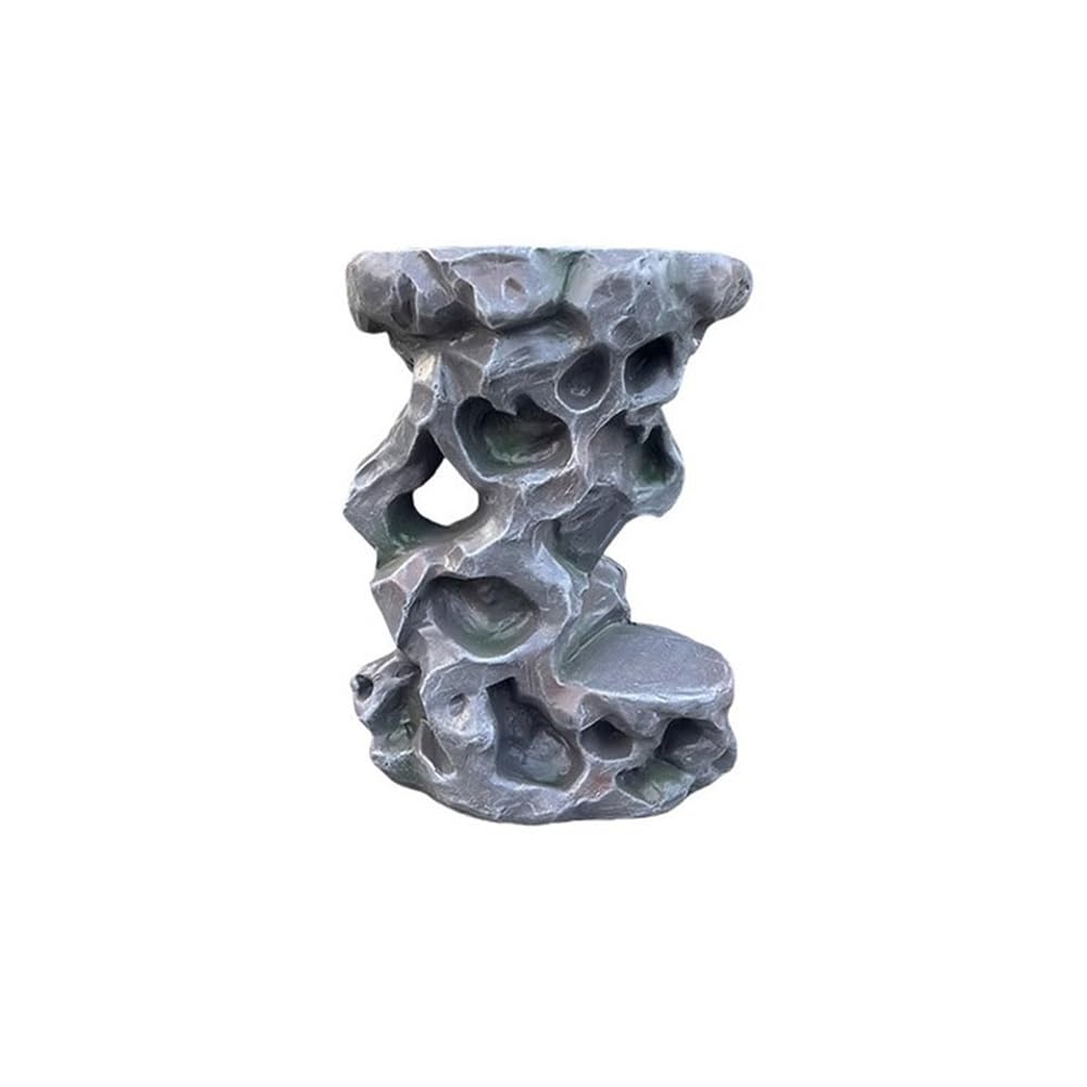 ZENY896V Home Creative Home Decorative Bonsai Stand, Imitate Rocks Indoor Outdoor Display Base Decor