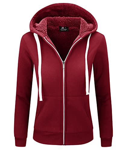 Image of SWISSWELL Hoodies for Women Winter Fleece Sweatshirt - Full Zip Up Thick Sherpa Lined Hooded Jacket