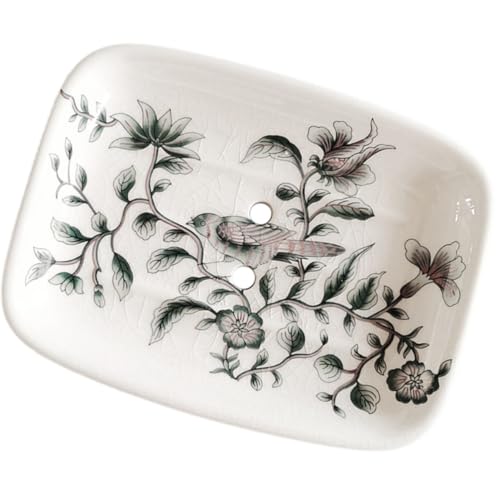 Porte-savonnette égouttoir blanc céramique salle de bain design
