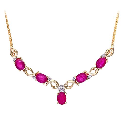 Preisvergleich Produktbild Naava Damen-Halskette 9 Karat 375 Gelbgold PNE01075Y RU