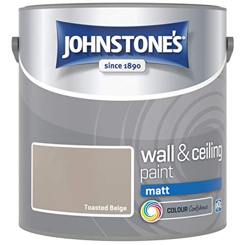 Johnstones No Ordinary Paint Water Based Interior Vinyl Matt Emulsion Toasted Beige 2.5 Litre