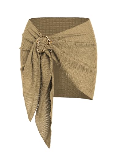 Image of ZAFUL Boho Beach Cover Ups for Women Sarong Coverups Sheer Bikini Chiffon Wraps Skirts for Swimwear