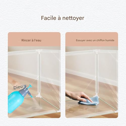 Protection murale pour litière transparente et modulable à bords hauts - 7