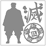 悲鳴嶼行冥 カッティングステッカーS 灰