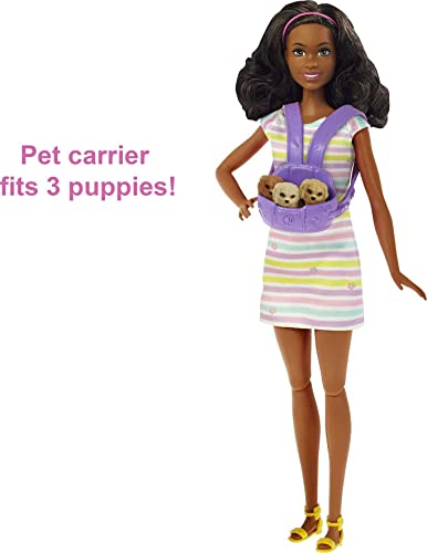 Barbie muñeca con perro y accesorios, muñeca de moda miniatura 6