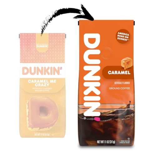 Dunkin' Caramel Flavored Medium Roast Ground Coffee, 11 oz Bag - image 4