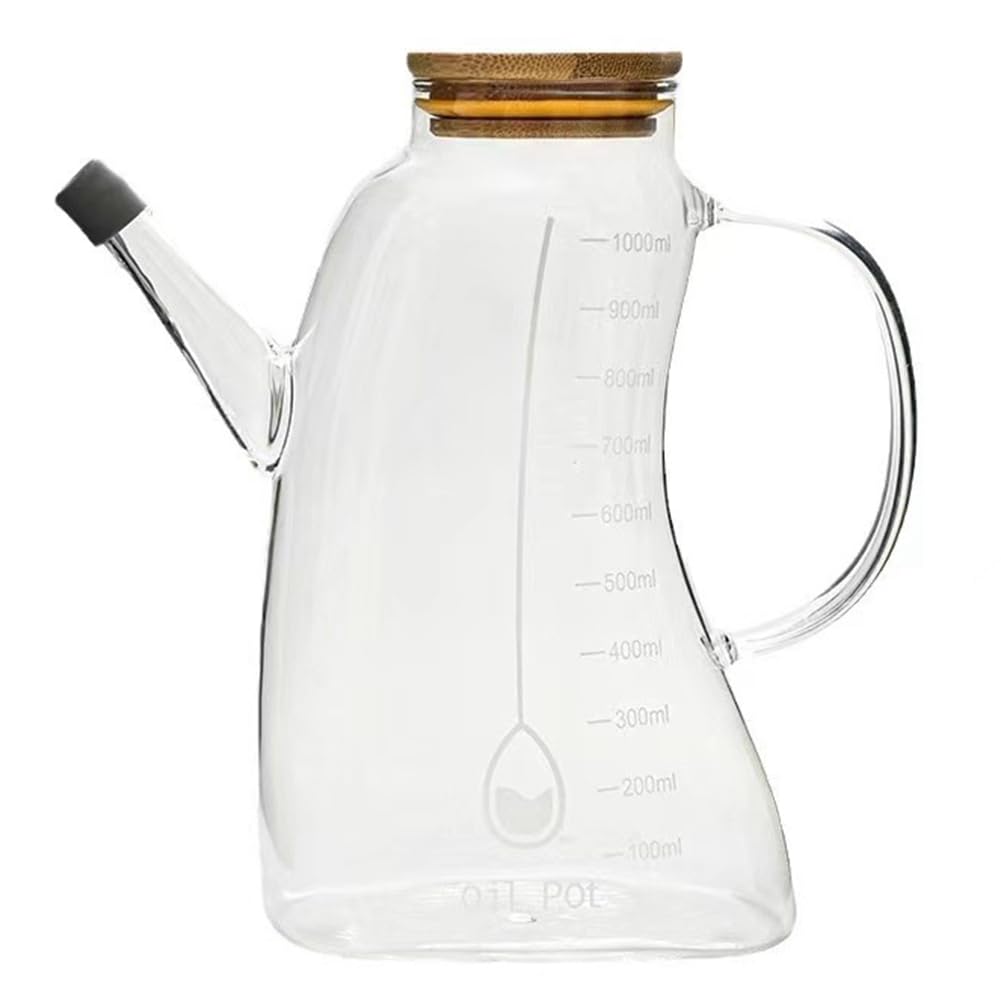 CTRLZS Kitchen Household Glass Oil Pot Does Not Hang Oil Special Soy Sauce Vinegar Seasoning Bottle Oil Container