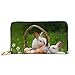 Produktbild JHGFG Mode Handtasche Reißverschluss Brieftasche Osterkorb Eier Osterhase Telefon Kupplung Geldbörse Abendkupplung Blockieren Leder Brieftasche Multi Card Organizer