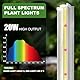 JKOKPMG FULL-SPECTRUM Grow Lights,T5 Pflanzenlampe 40W (2x Röhren) – Vollspektrum mit 204 LEDs & Rotlicht 0.6m² Abdeckung, Energiesparend 180lm/W, 50.000h